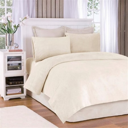 True North By Sleep Philosophy Soloft Plush Sheet Set, Ivory - Twin BL20-0445